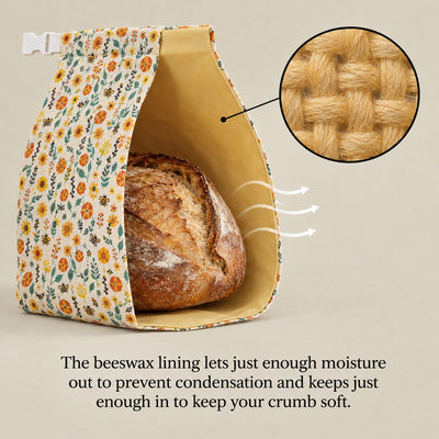 Handmade 100% Beeswax Bread Bags