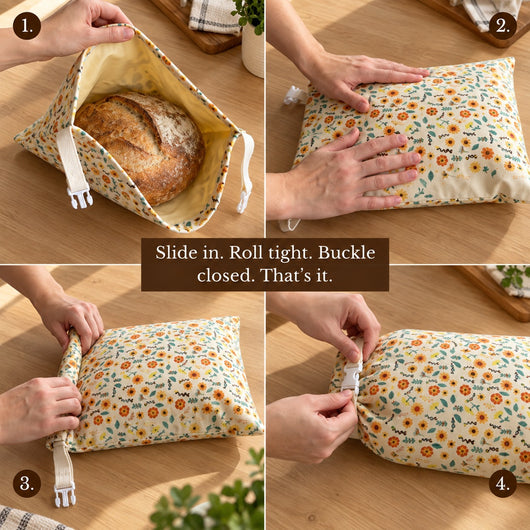 Handmade 100% Beeswax Bread Bags